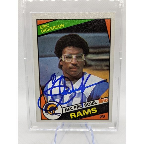 ERIC DICKERSON Rookie Auto 1984 Rookie Card #280 RC Rams - Picture 3 of 9